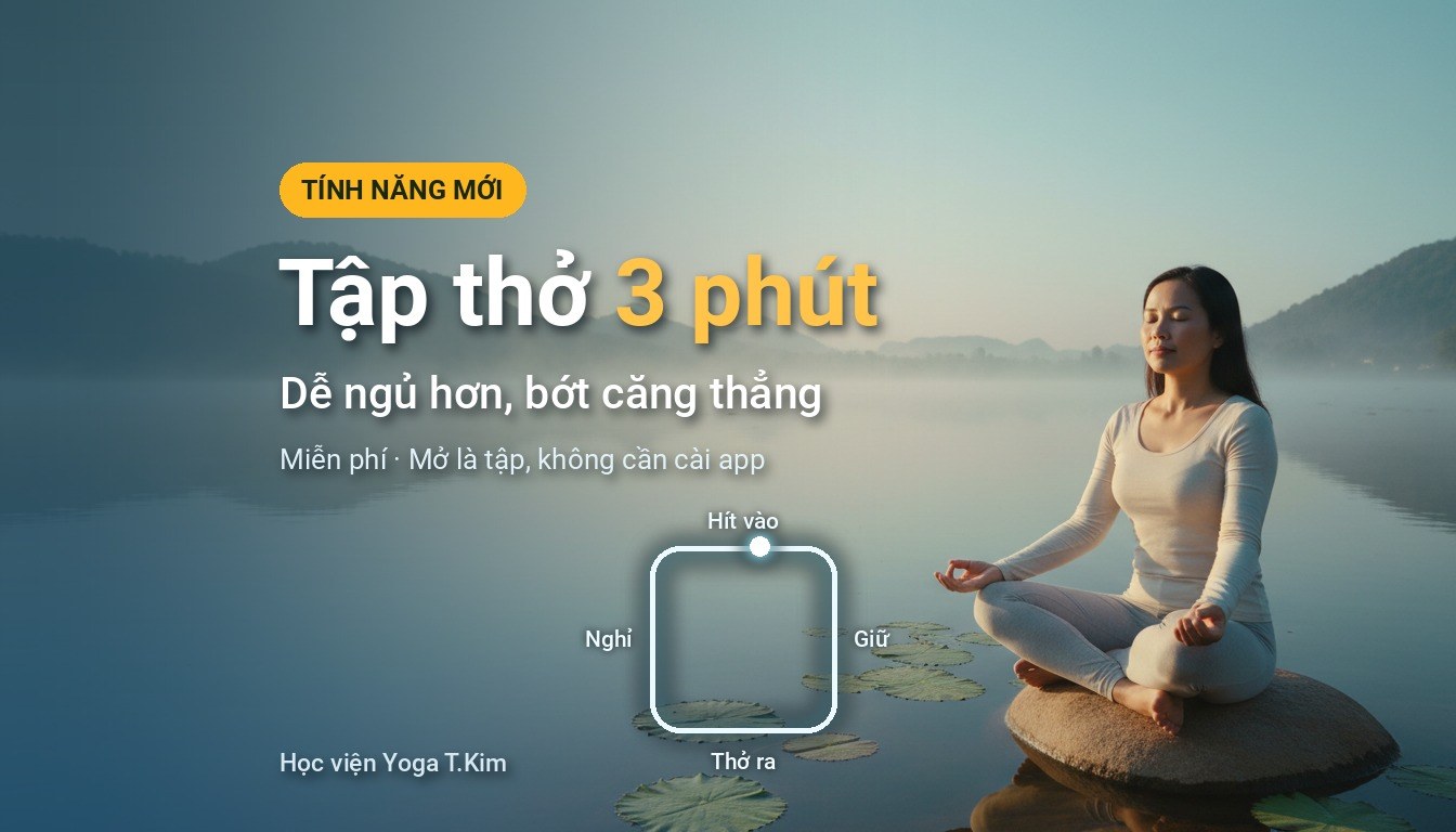 Kinafit ra mắt Tập thở: 3 phút mỗi ngày, dễ ngủ hơn và bớt căng thẳng